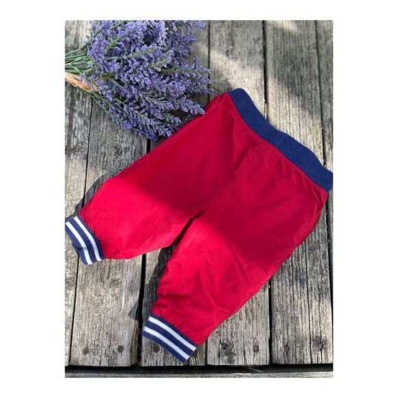 Ralph Lauren Infant Track Pants Red Navy White Sz 6M - Picture 1 of 5
